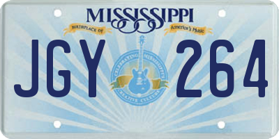 MS license plate JGY264