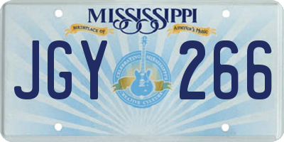 MS license plate JGY266