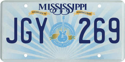 MS license plate JGY269