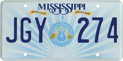 MS license plate JGY274
