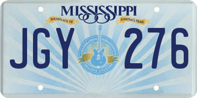 MS license plate JGY276