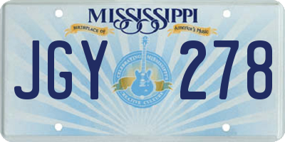MS license plate JGY278