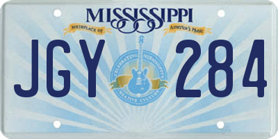 MS license plate JGY284