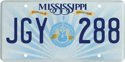 MS license plate JGY288
