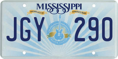 MS license plate JGY290