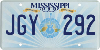 MS license plate JGY292