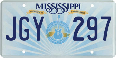 MS license plate JGY297