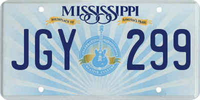 MS license plate JGY299