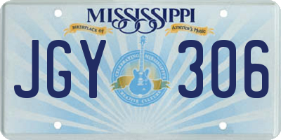 MS license plate JGY306