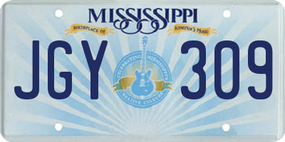 MS license plate JGY309