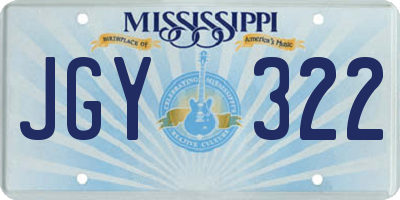 MS license plate JGY322