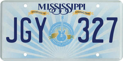 MS license plate JGY327