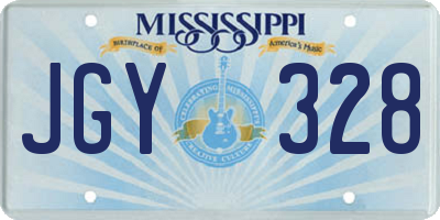 MS license plate JGY328