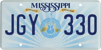 MS license plate JGY330
