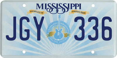MS license plate JGY336