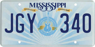 MS license plate JGY340