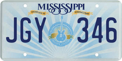 MS license plate JGY346