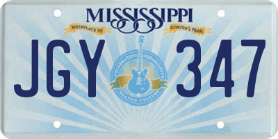 MS license plate JGY347