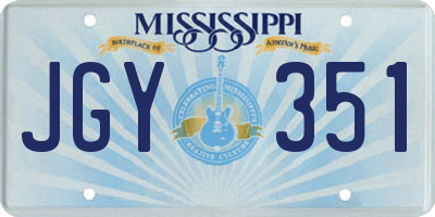 MS license plate JGY351