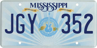 MS license plate JGY352