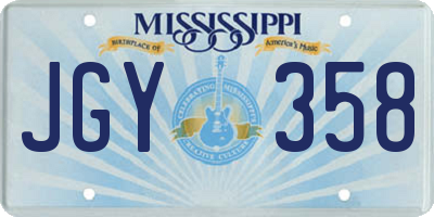MS license plate JGY358