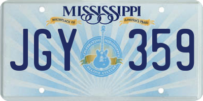 MS license plate JGY359
