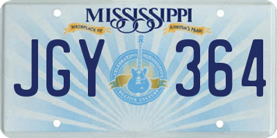 MS license plate JGY364