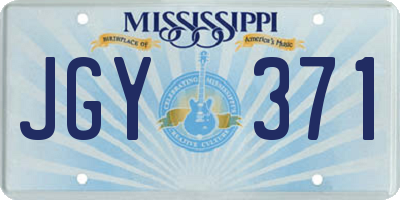 MS license plate JGY371