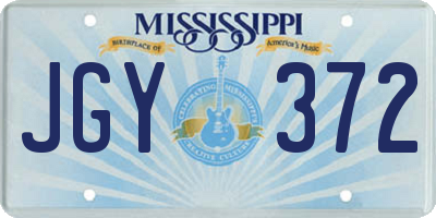 MS license plate JGY372