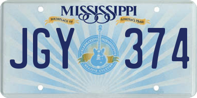 MS license plate JGY374