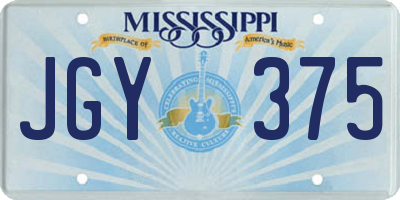 MS license plate JGY375