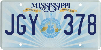 MS license plate JGY378