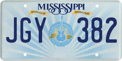 MS license plate JGY382