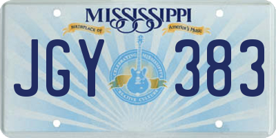 MS license plate JGY383