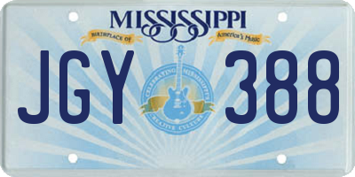 MS license plate JGY388
