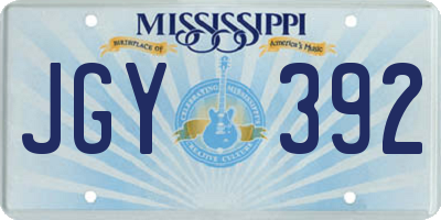 MS license plate JGY392