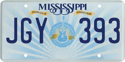 MS license plate JGY393