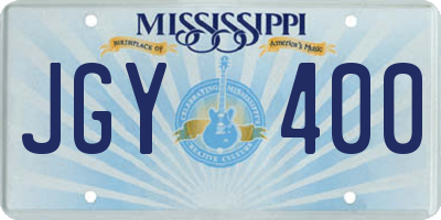 MS license plate JGY400