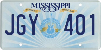 MS license plate JGY401