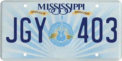 MS license plate JGY403