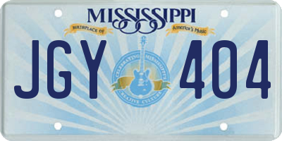 MS license plate JGY404