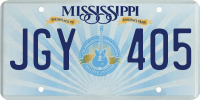 MS license plate JGY405