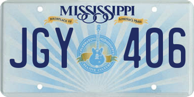MS license plate JGY406