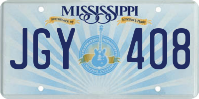 MS license plate JGY408