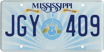 MS license plate JGY409