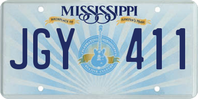 MS license plate JGY411