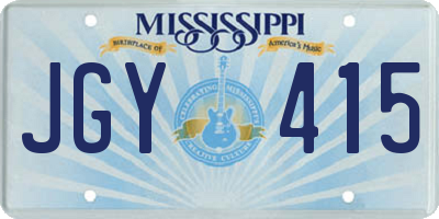 MS license plate JGY415