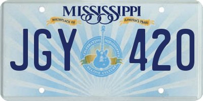 MS license plate JGY420