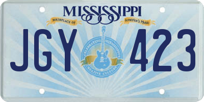 MS license plate JGY423