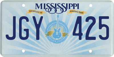 MS license plate JGY425